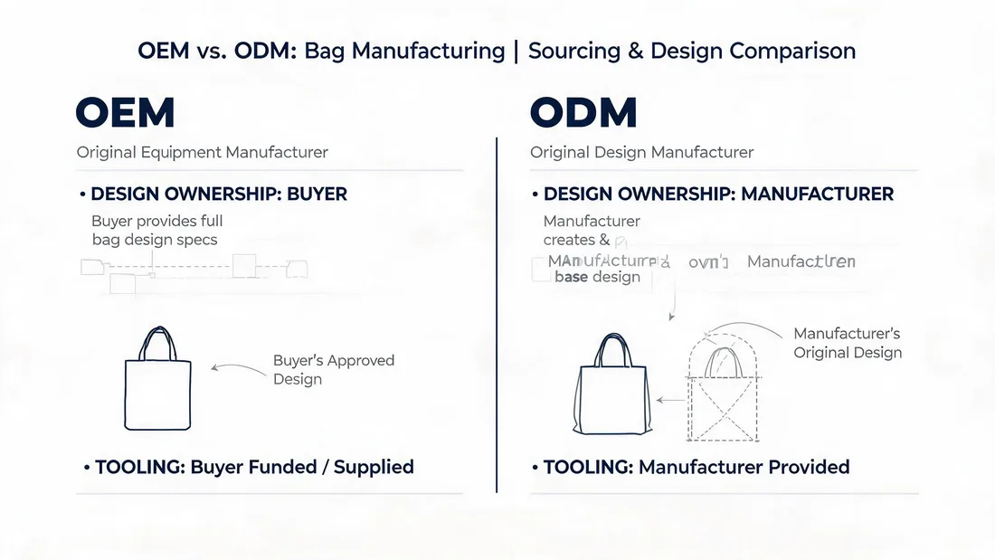 OEM and ODM bag manufacturing routes compared