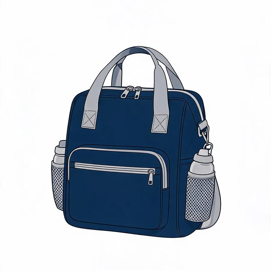 Bolsas de pañales construction and pocket layout